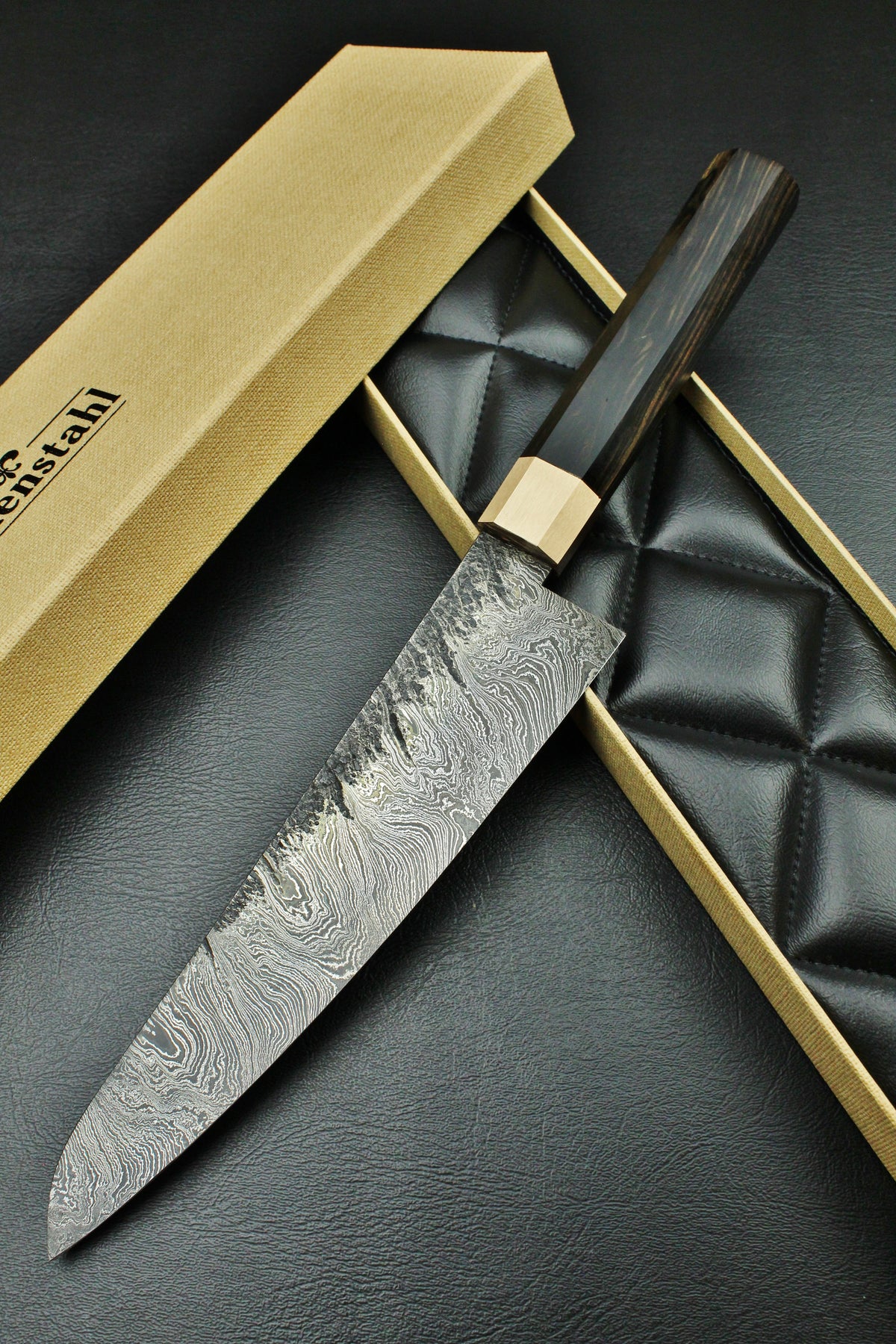 Damast-Gyuto 215, achteckig, 2,3