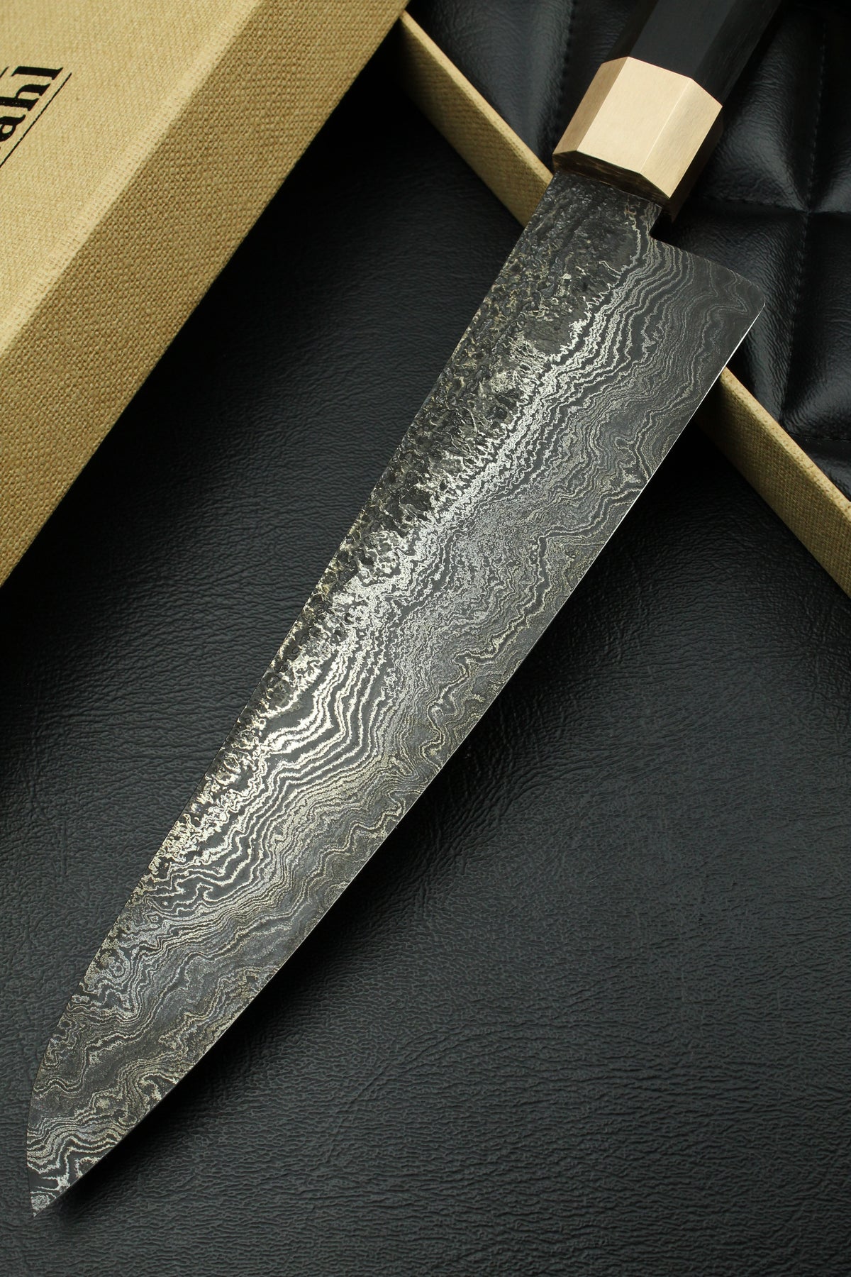 Damascus-Gyuto 215, achteckig, 2,4