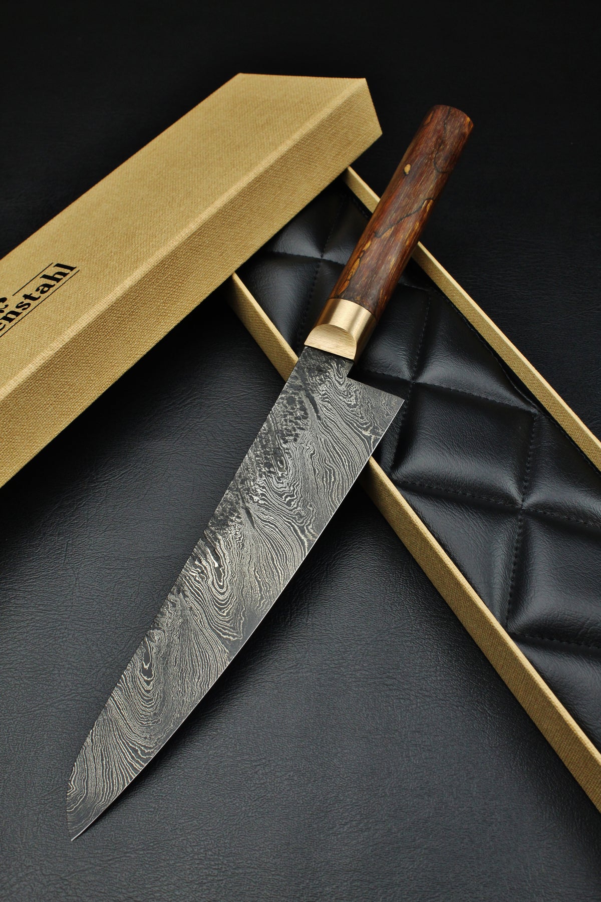 Gyutoknife Damascus HL Torsion G-Walnuss 2.0