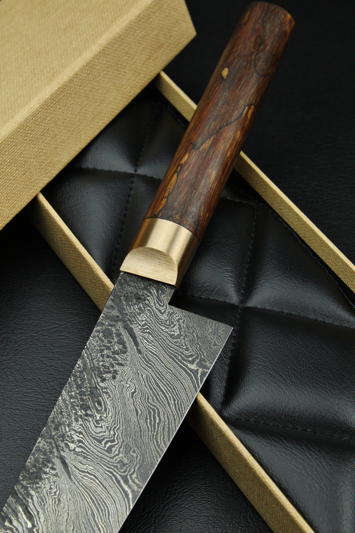 Gyutoknife Damascus HL Torsion G-Walnuss 2.0