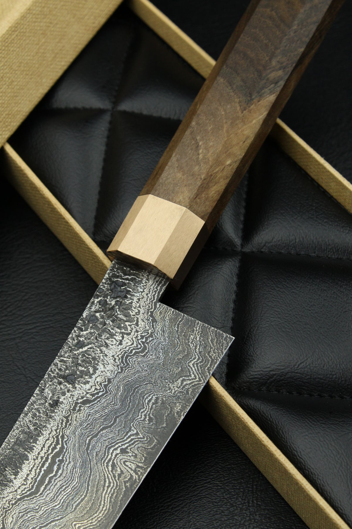 Damast-Santoku 500L Achteck 1.0