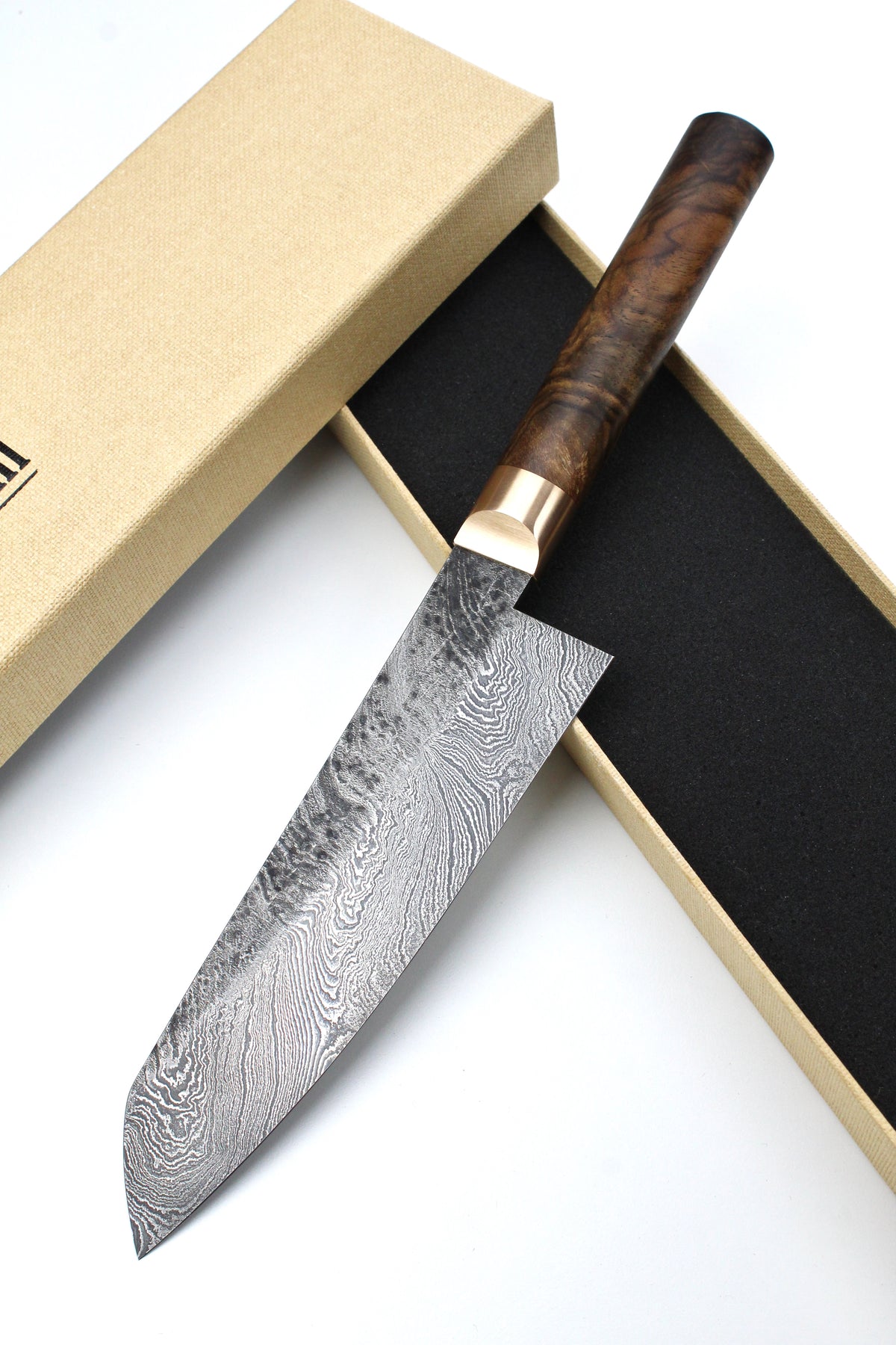 Damast Santoku 320L Torsion Walnuss