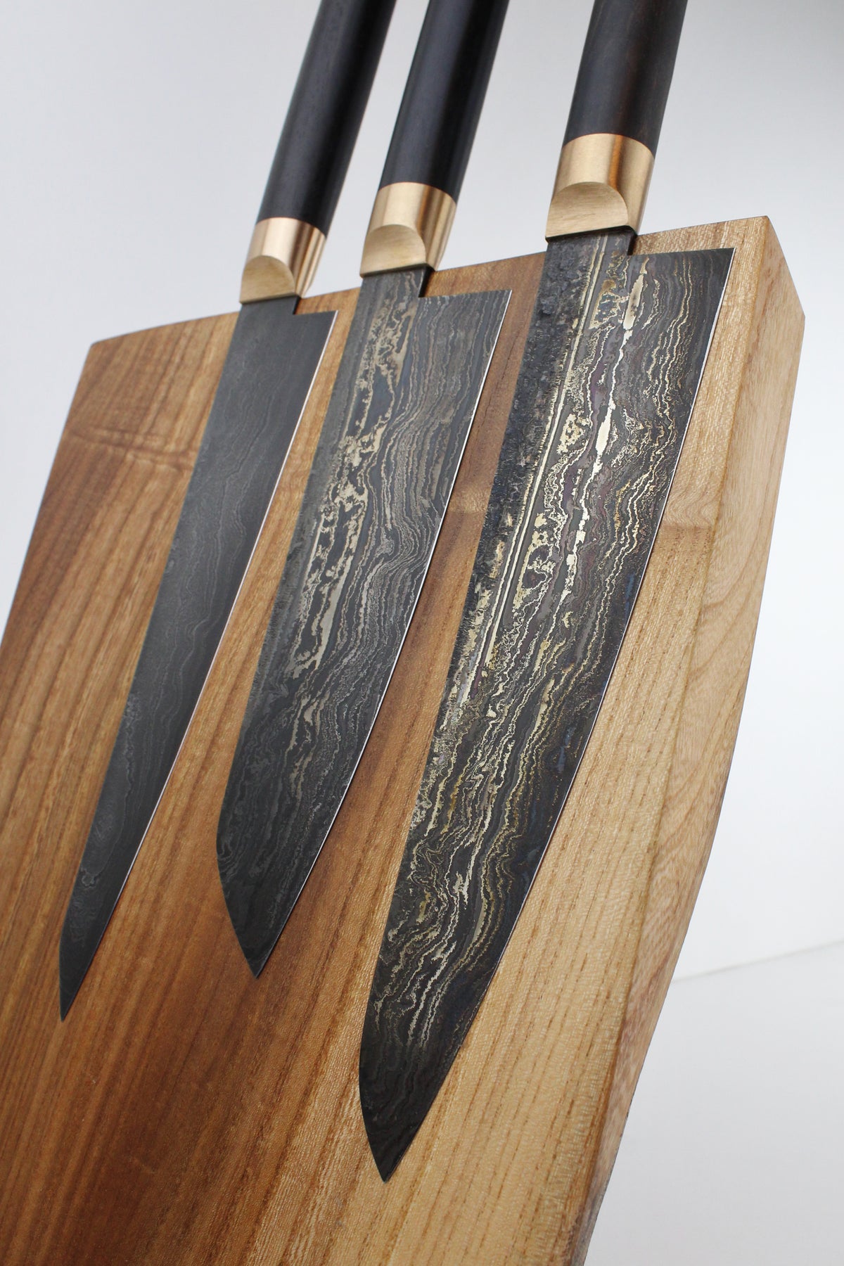Premium-Messer-Set aus schwarzem Ebenholz
