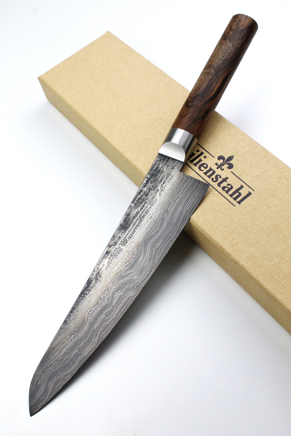 Damast-Gyuto 500L Walnussholz