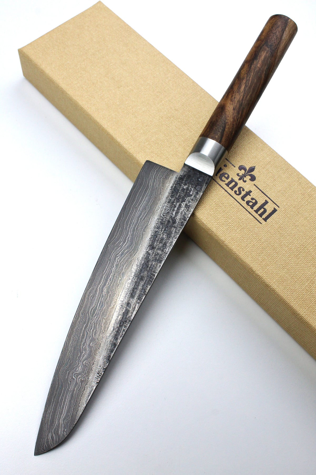 Damast-Gyuto 500L Walnussholz