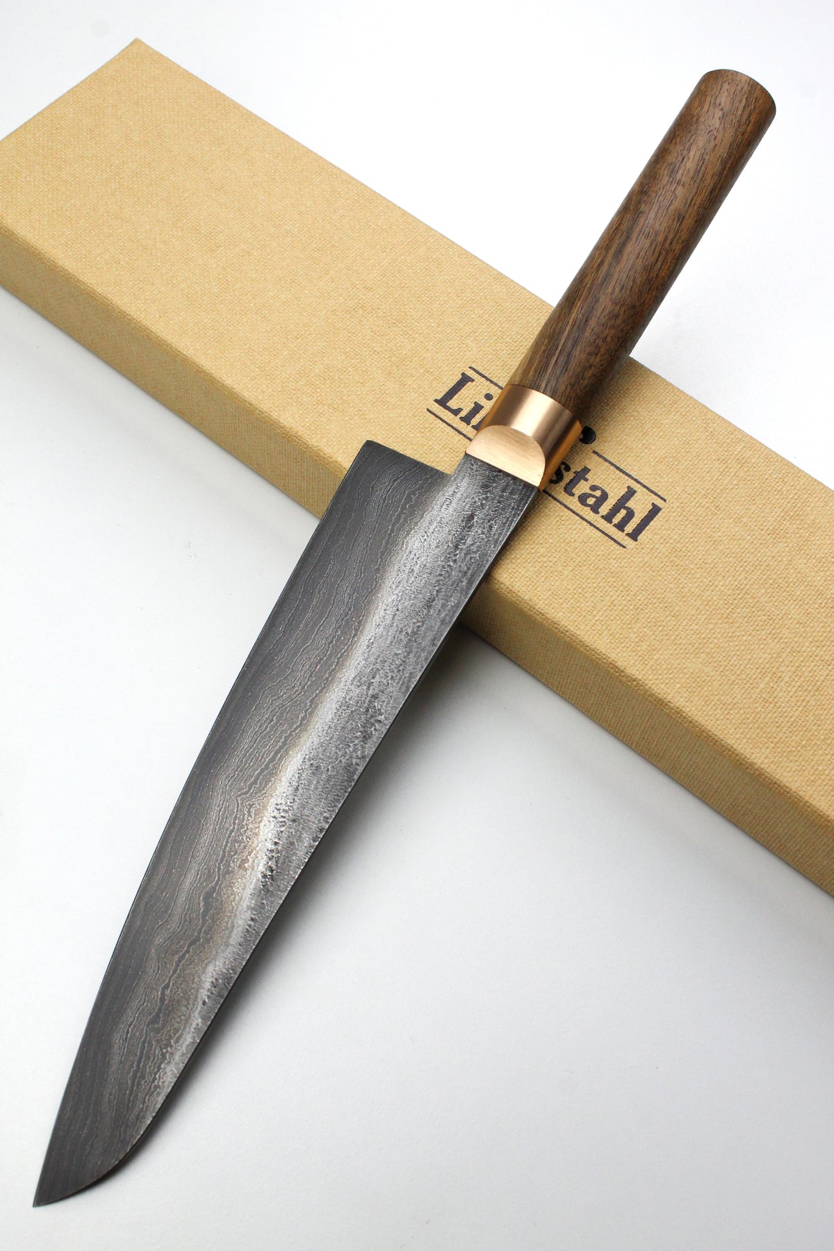 Damast-Gyuto 500L Walnussholz