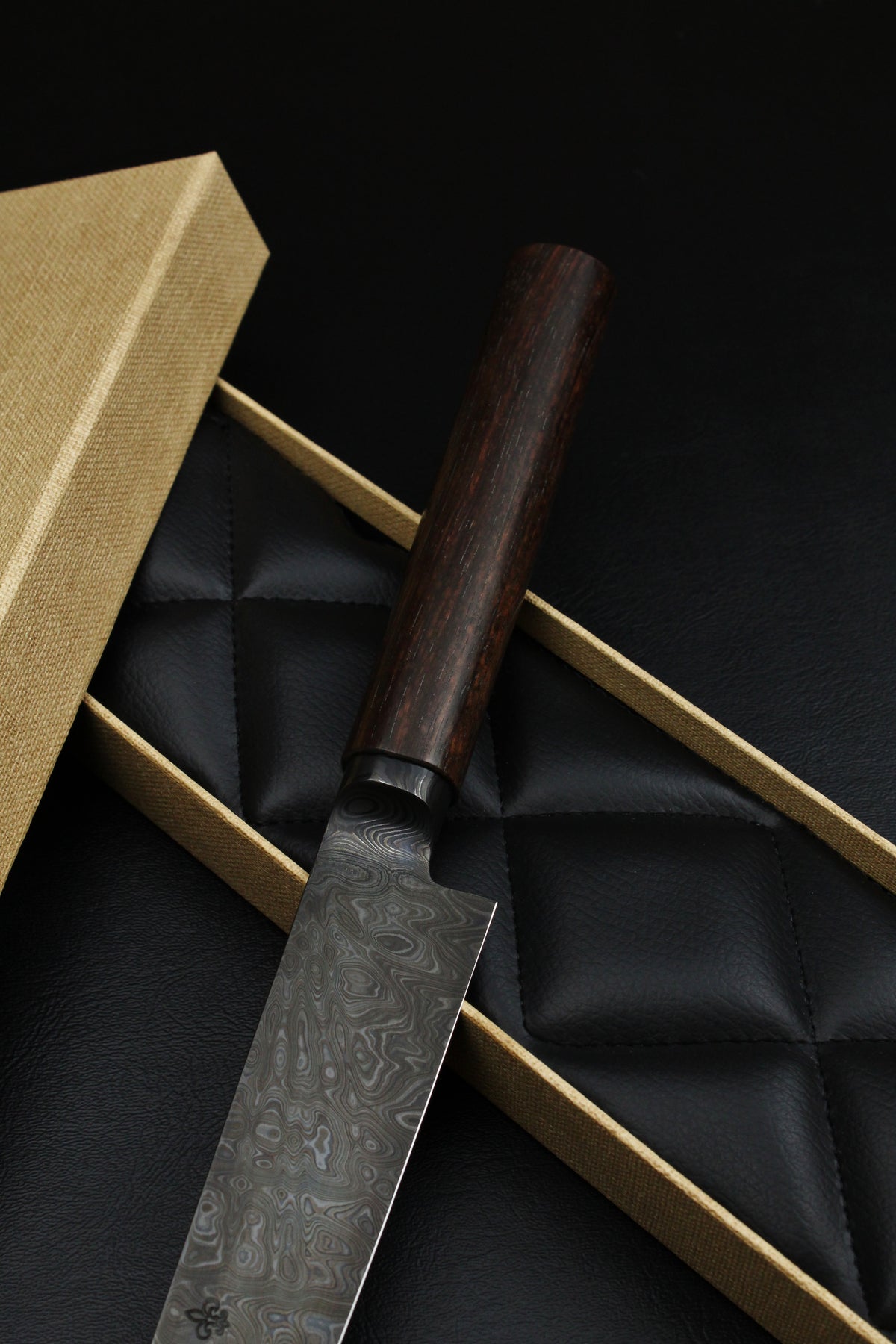 Sujihiki Schwarzes Damaststahl Makassar