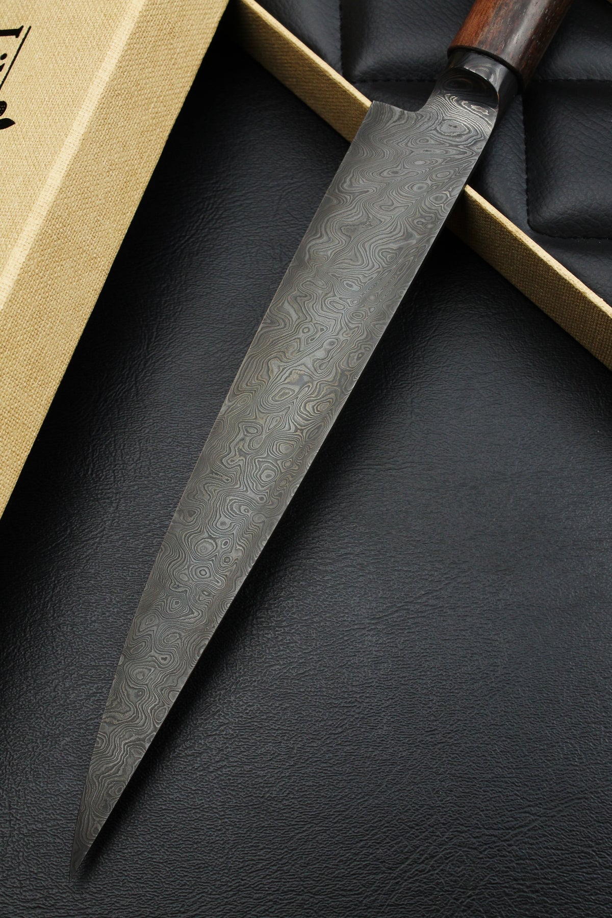 Sujihiki Schwarzes Damaststahl Makassar