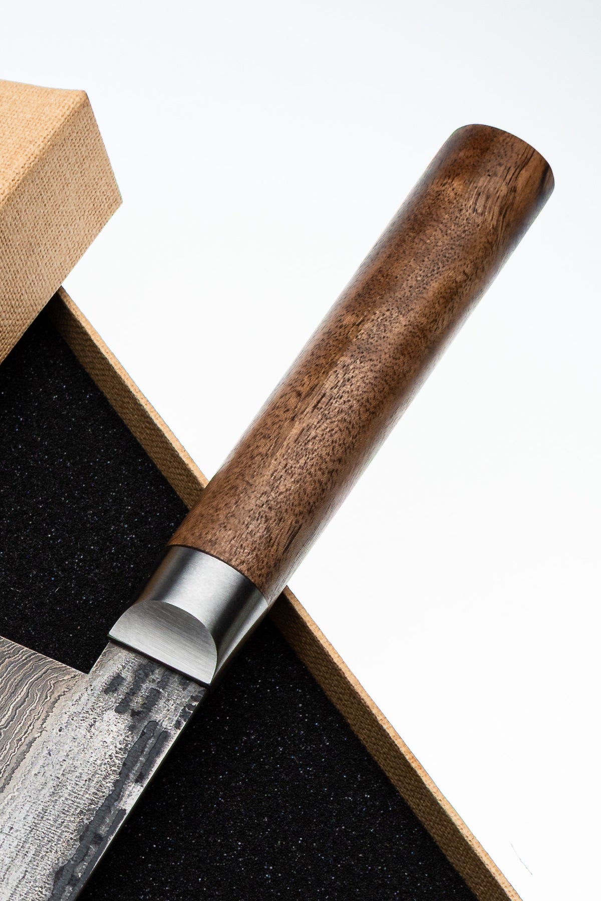 Damast-Santoku 500L Walnuss