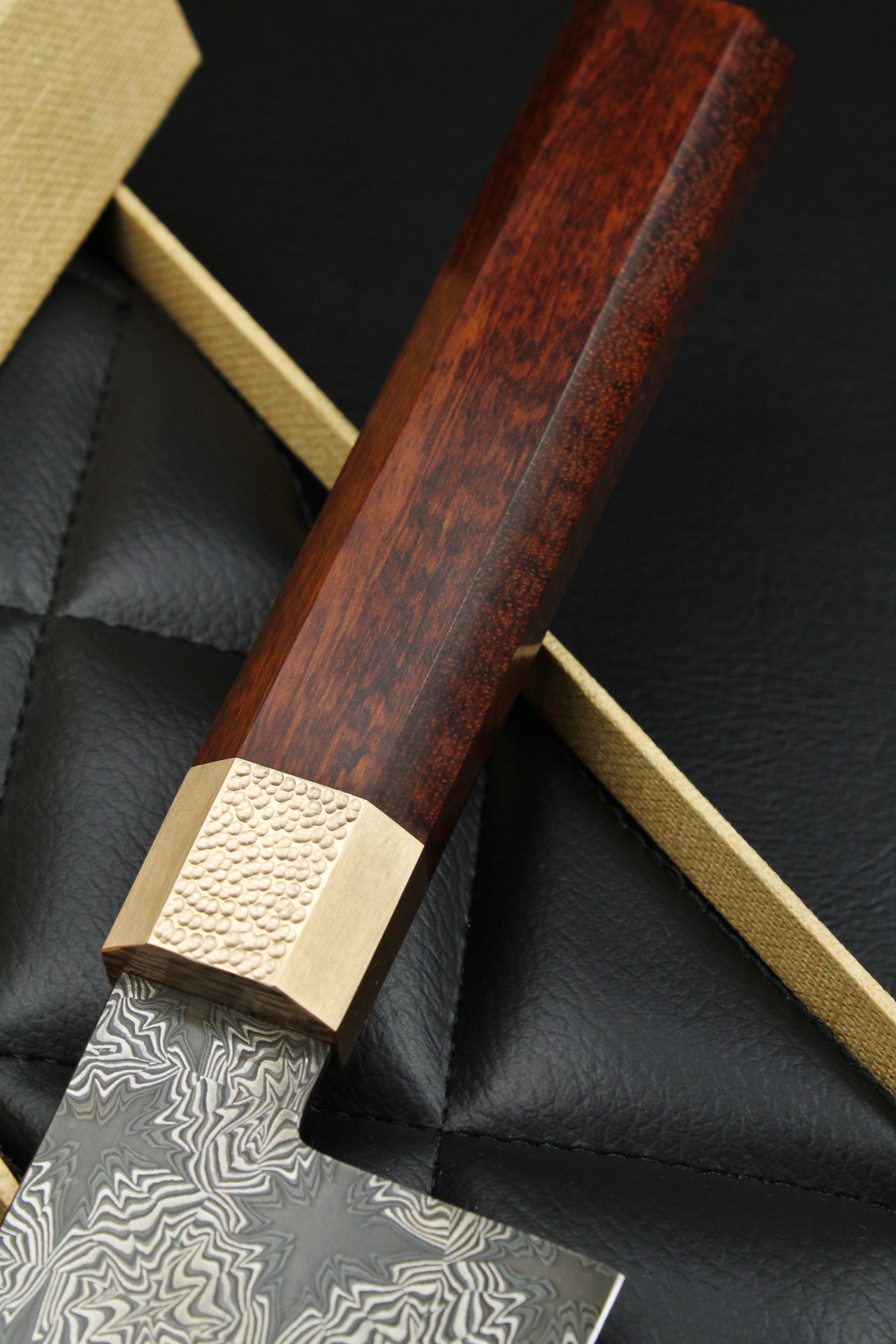 S Damascus K-Tip Santoku Snakewood