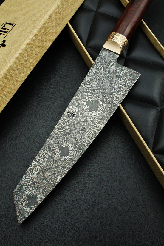 S-Damascus Gyuto Snake Oval