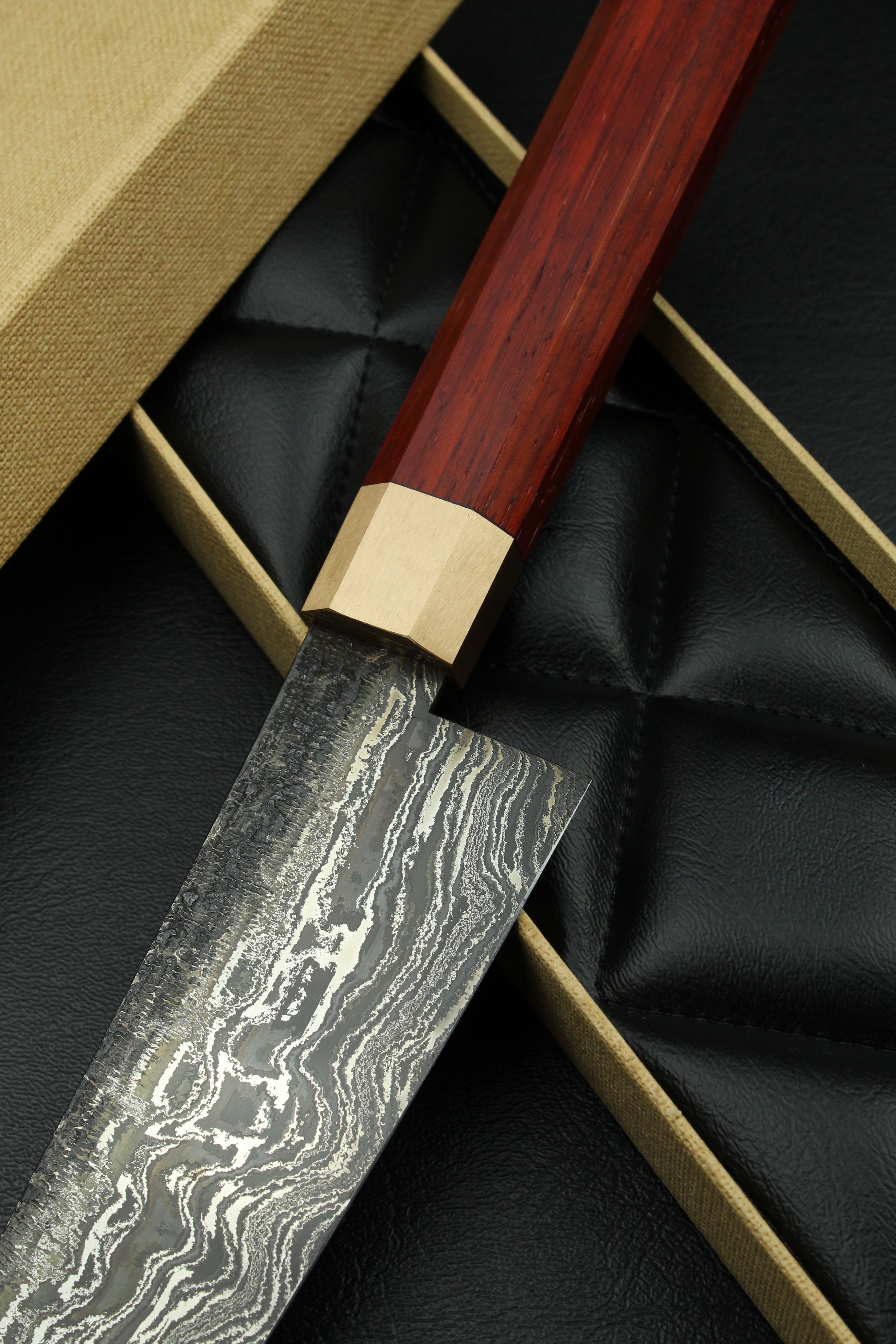 Padouk Damascus Gyuto 215 Octagonal 2.0