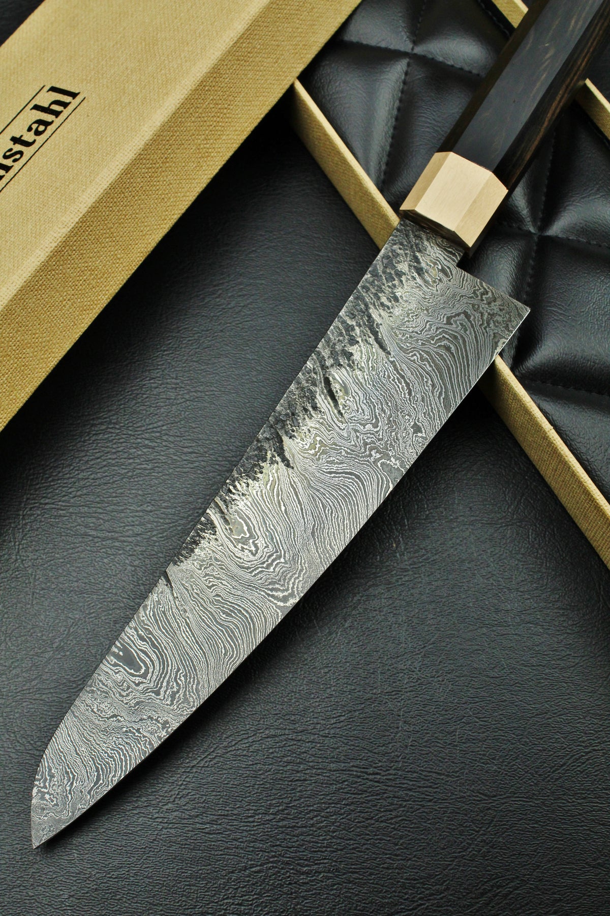 Damast-Gyuto 215, achteckig, 2,3