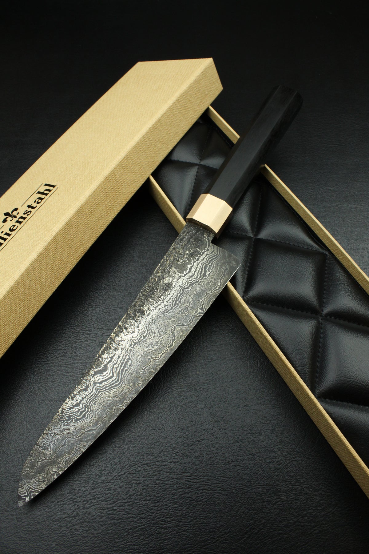 Damascus-Gyuto 215, achteckig, 2,4