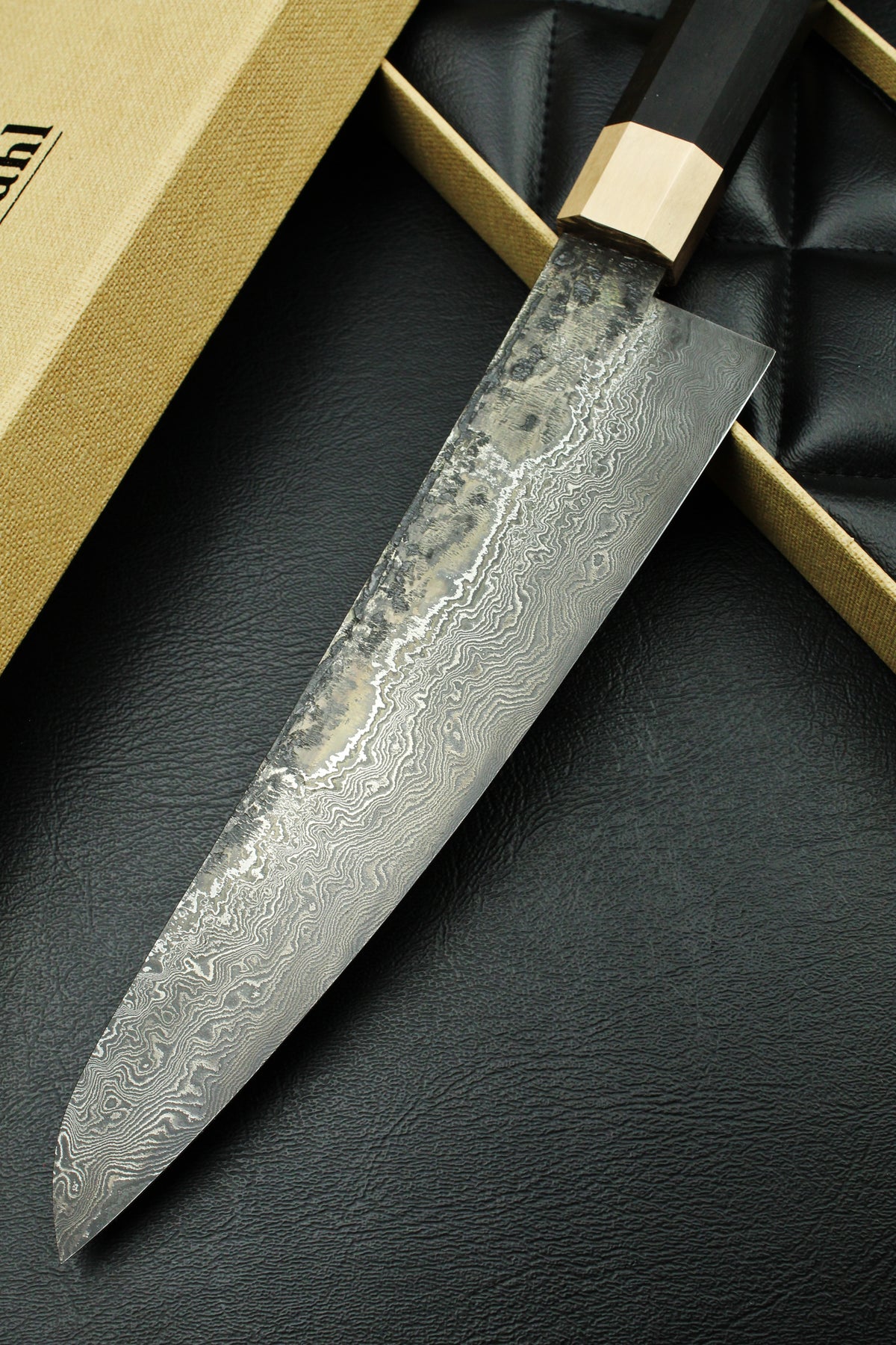 Damast-Gyuto 215 achteckig