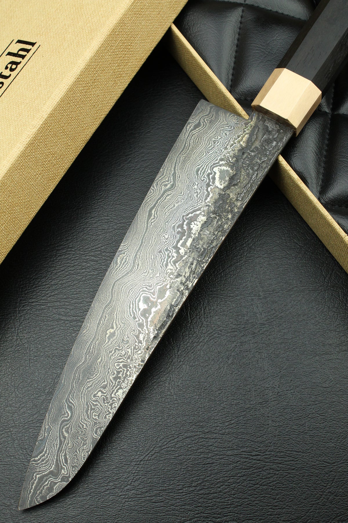Damast-Gyuto 215 achteckig
