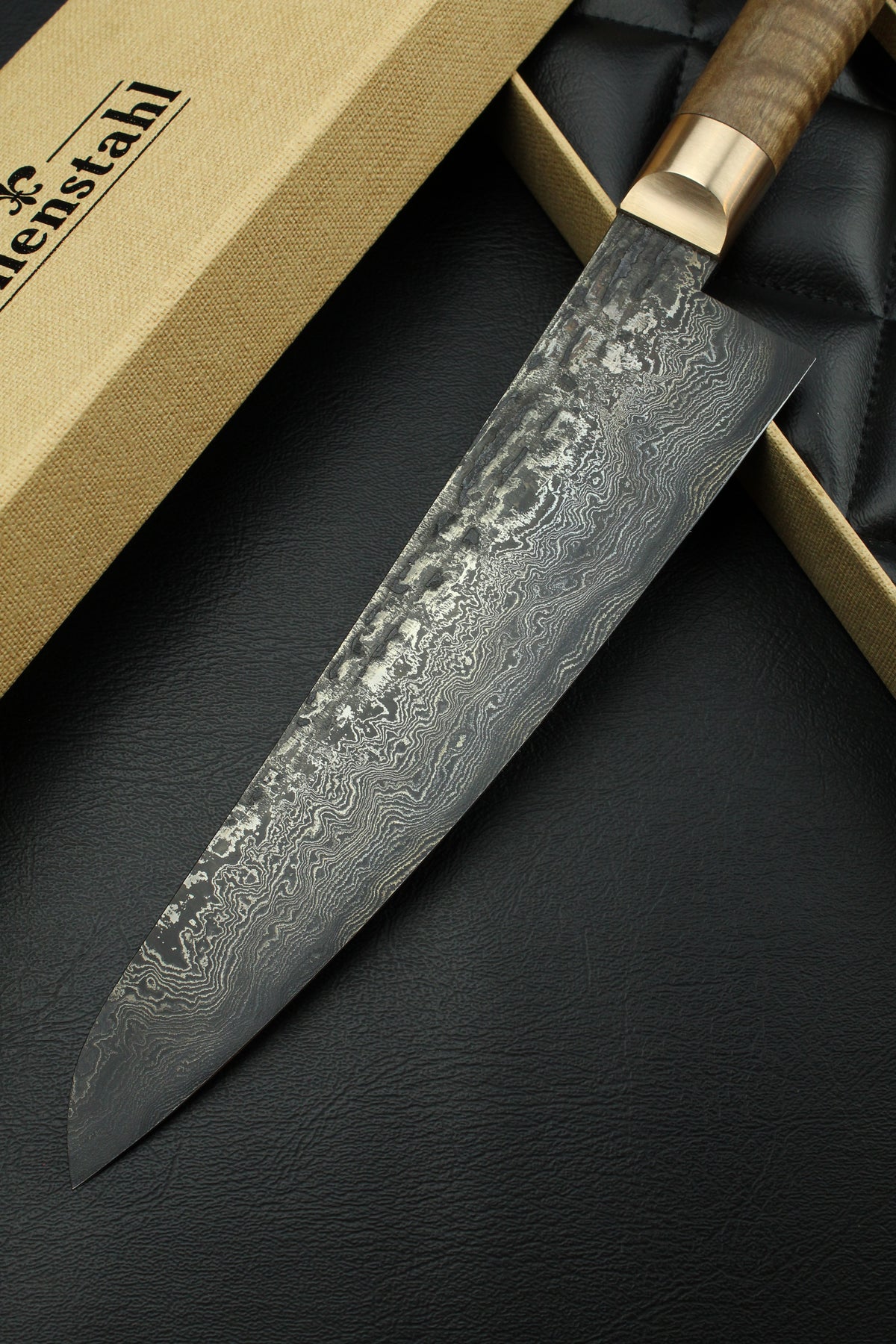 Damascus Gyuto 320L German GR-Walnuss