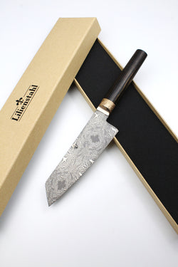 S-Damast Santoku Embedded Stars