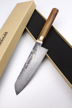 Damascus Santoku 500L Oval