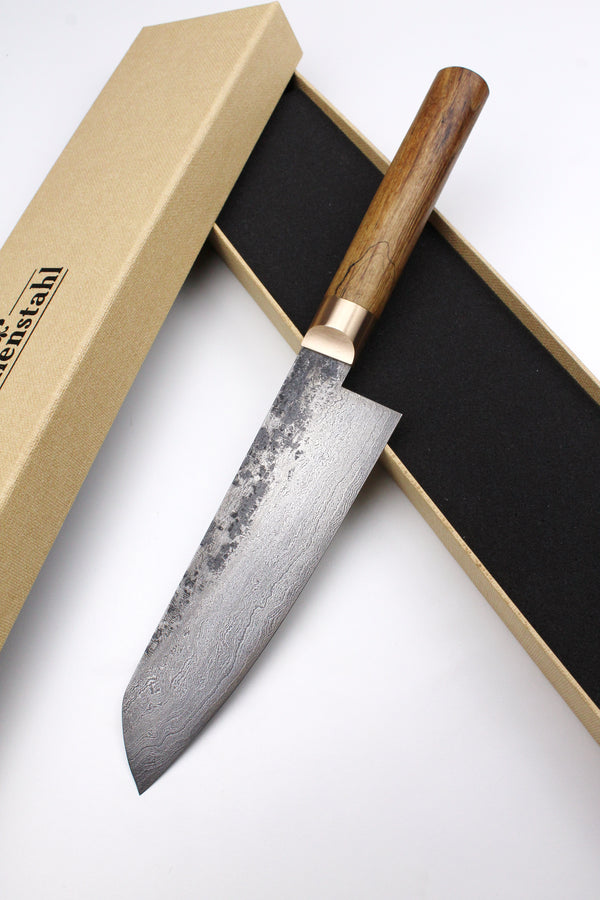 Damascus Santoku 500L Oval