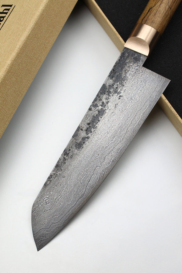 Damascus Santoku 500L Oval
