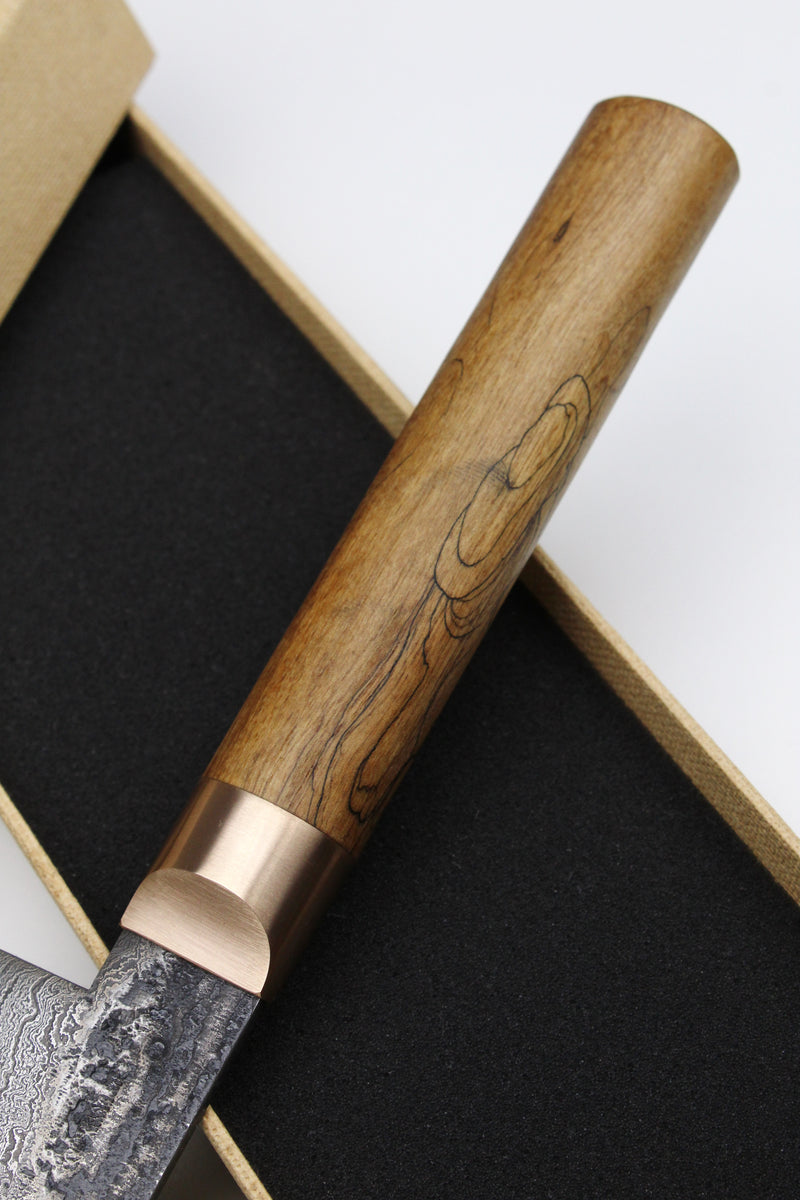 Damascus Santoku 500L Oval