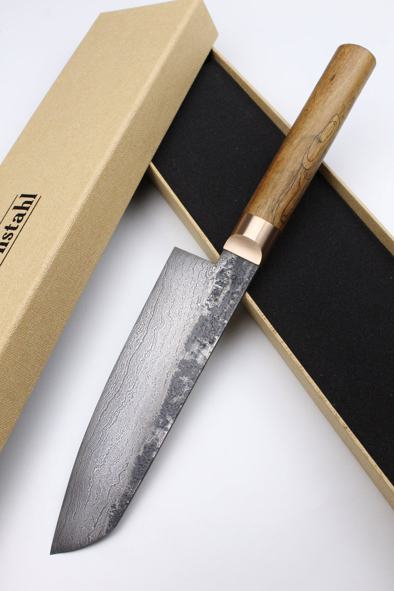 Damascus Santoku 500L Oval