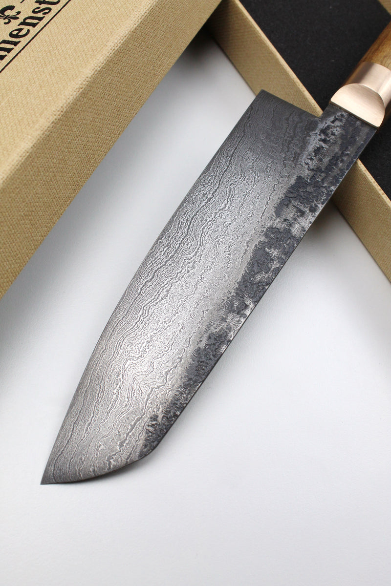 Damascus Santoku 500L Oval