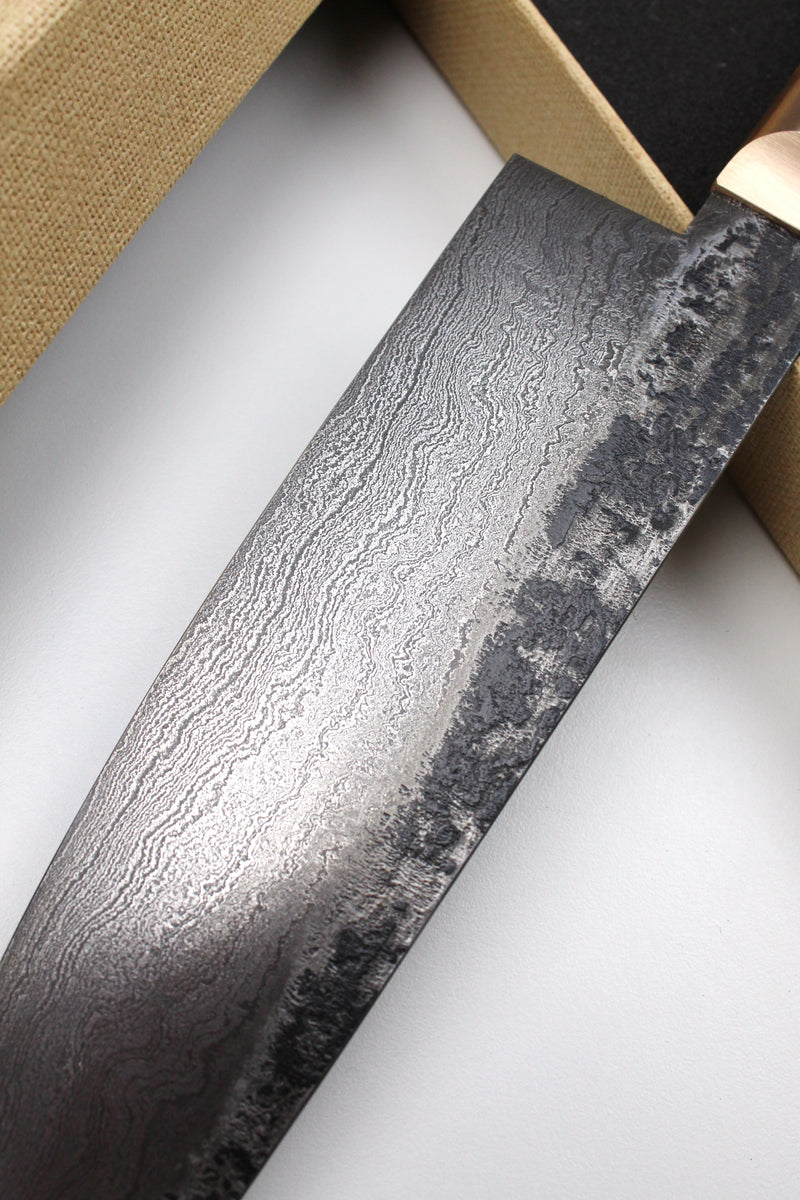 Damascus Santoku 500L Oval