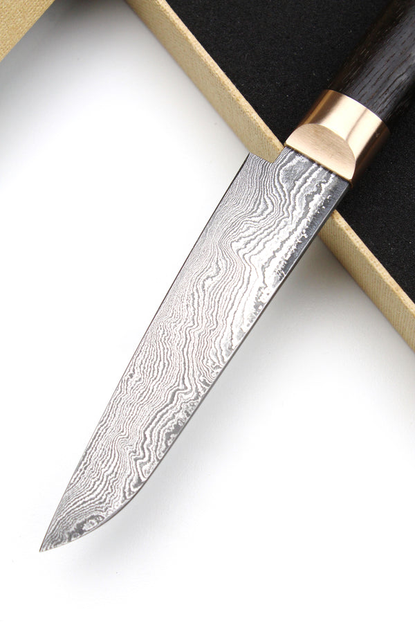 Petty Bog Oak Oval Damascus