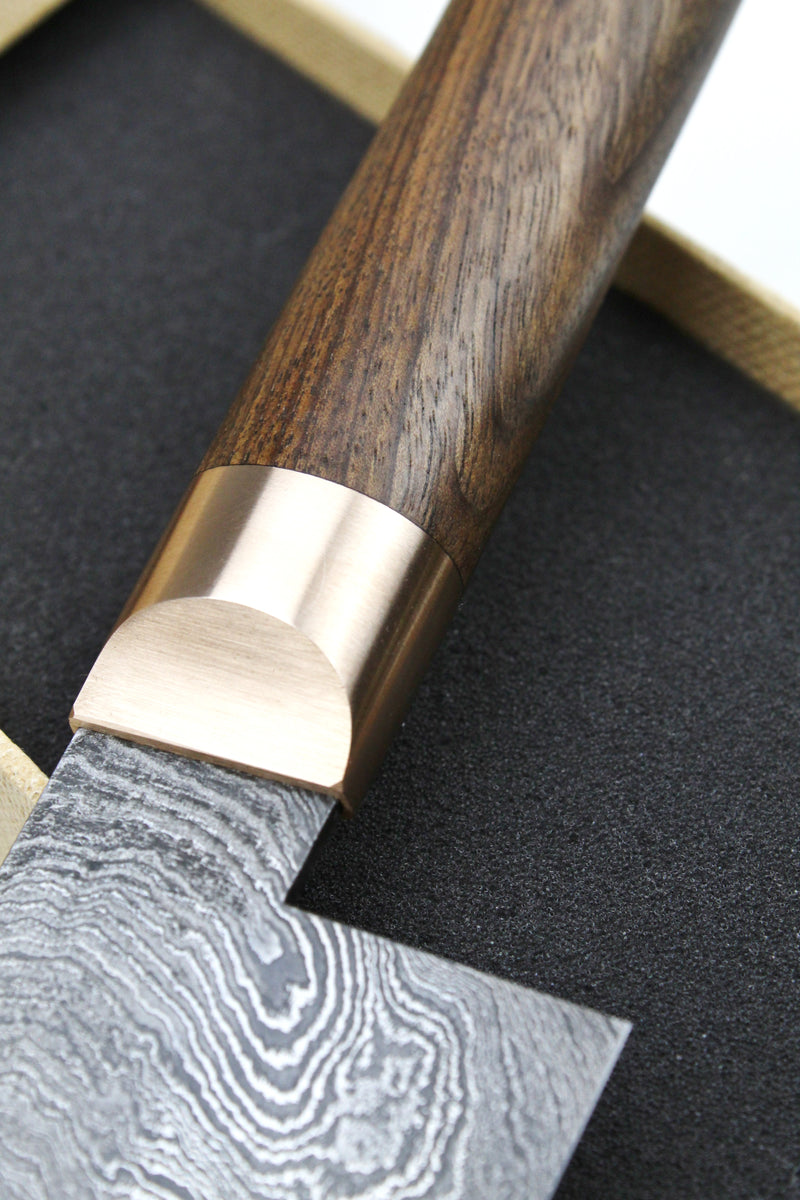 Damascus Santoku Walnut
