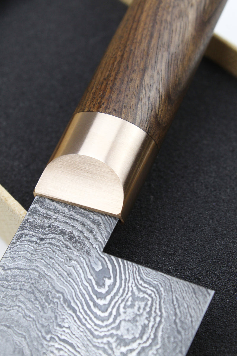 Damascus Santoku Walnut