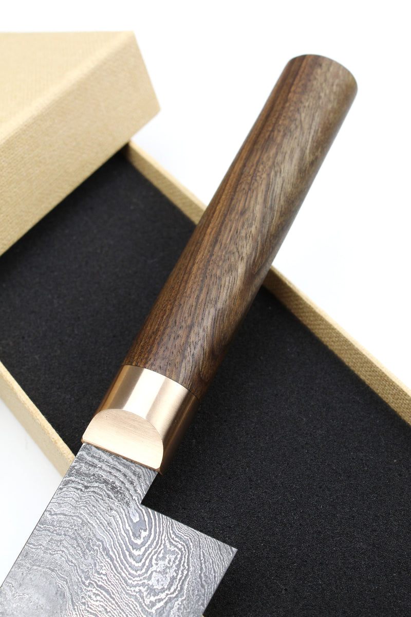 Damascus Santoku Walnut
