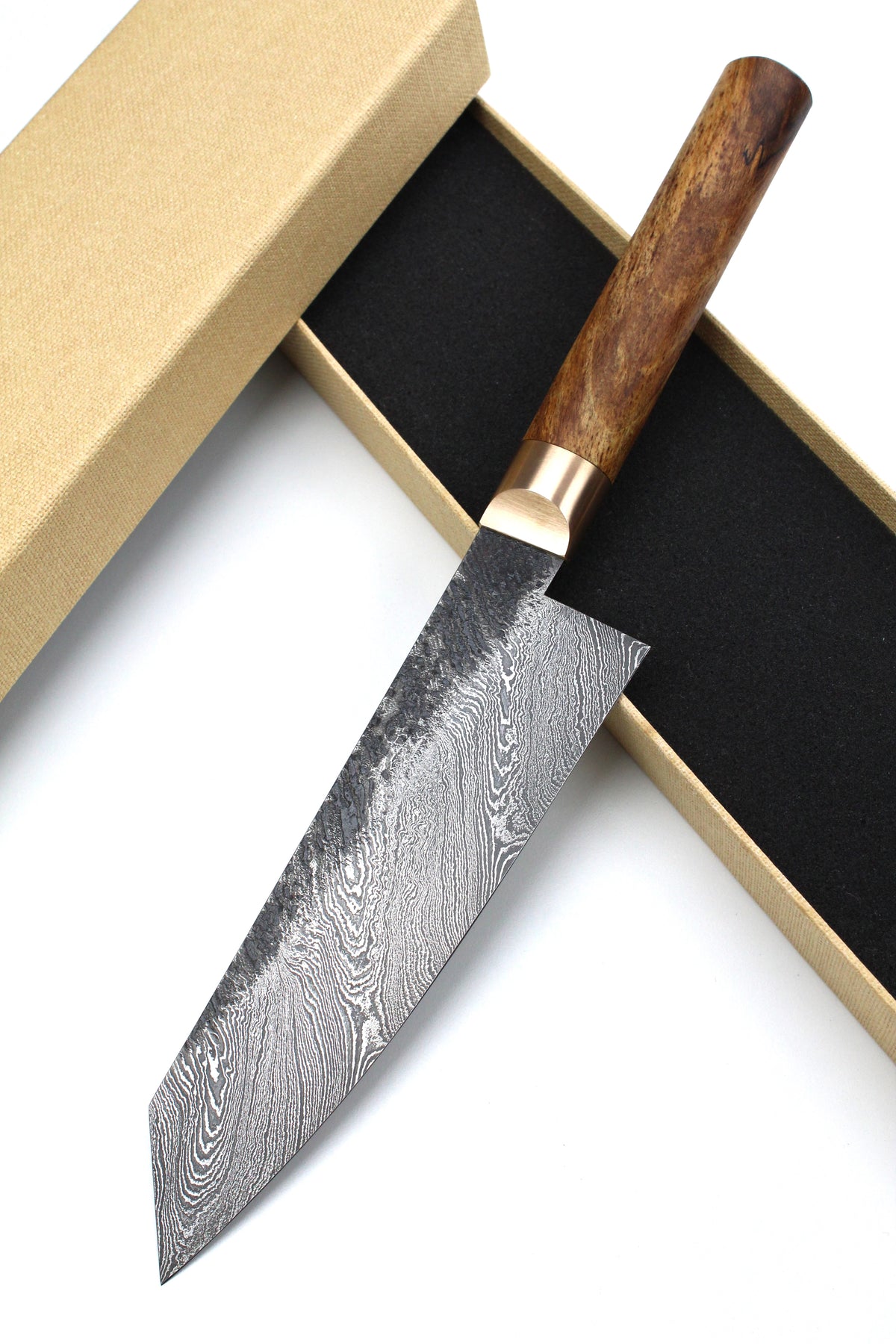 Damast-Santoku 320L Buche