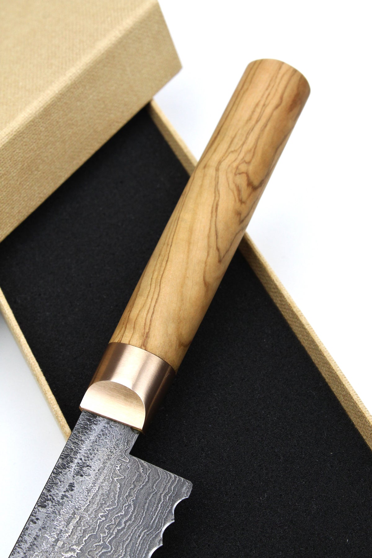 Brotmesser HK oval oliv Damast