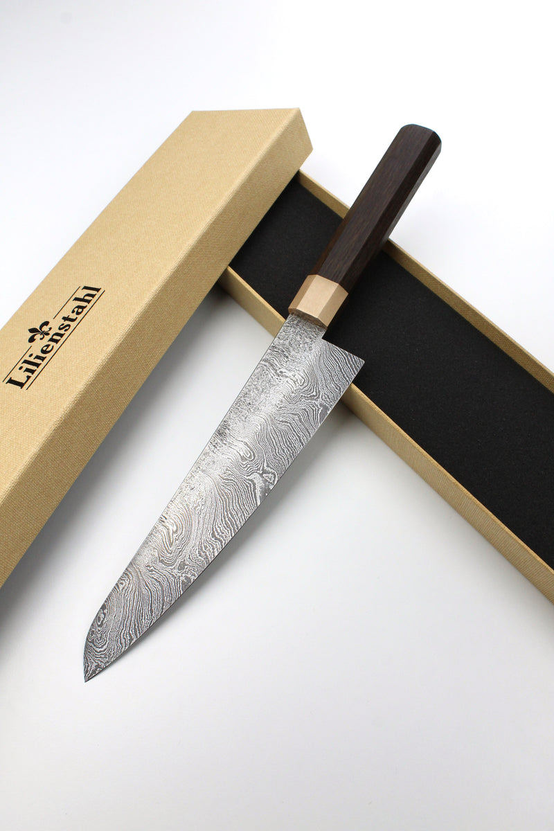Gyuto Damascus Bog Oak