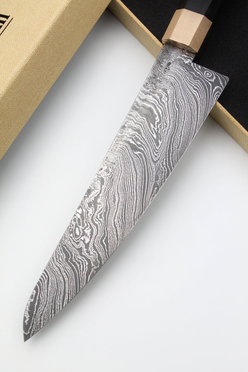 Gyuto Damascus Bog Oak