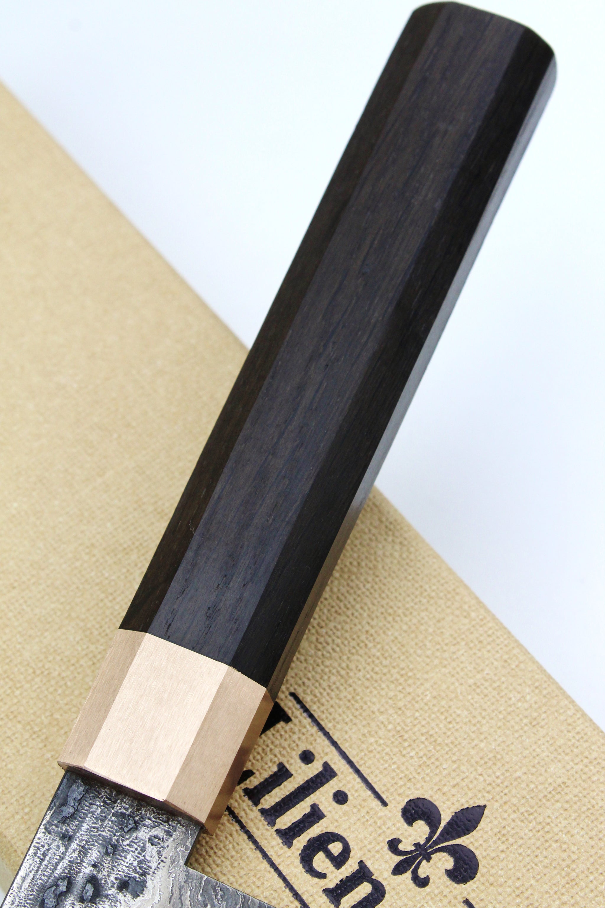 Damascus Gyuto Bog Oak Octagonal