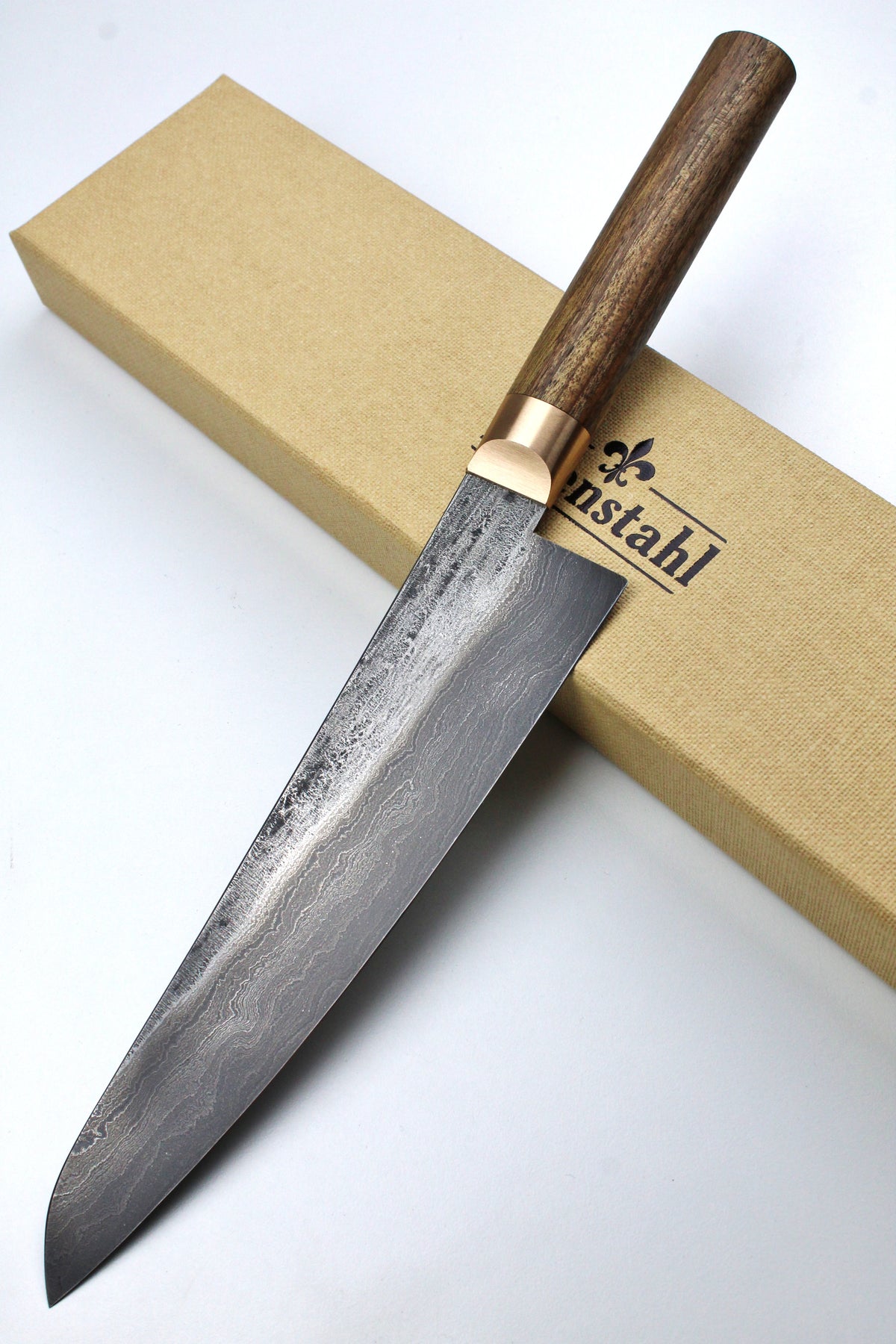 Damast-Gyuto 500L Walnussholz
