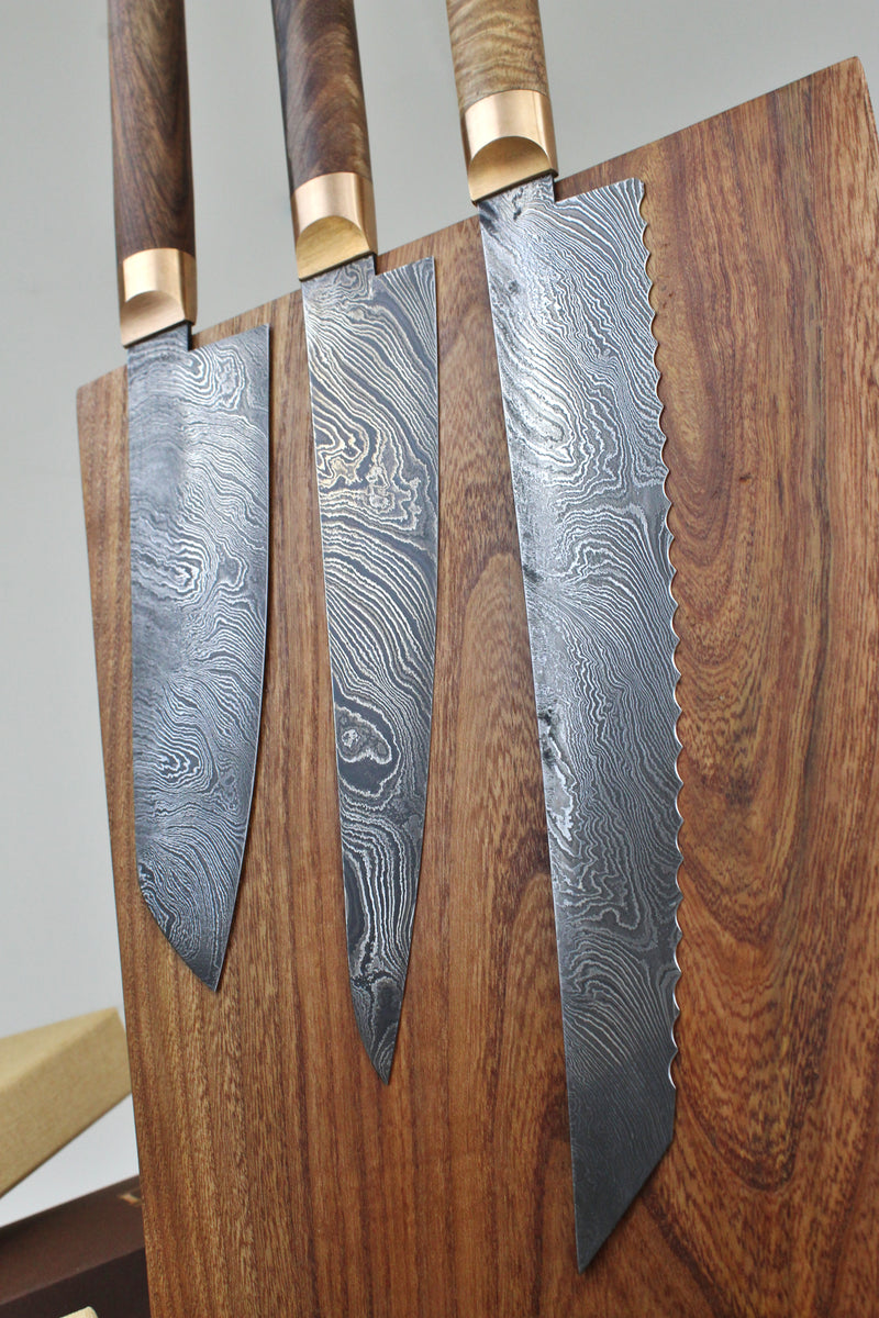 Premium Knife Set Oval Walnut