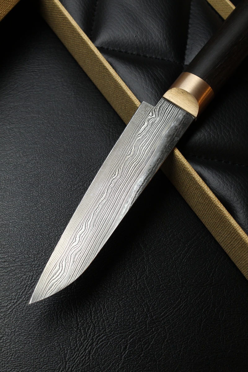 Damascus Petty Bog Oak Oval Nr.1